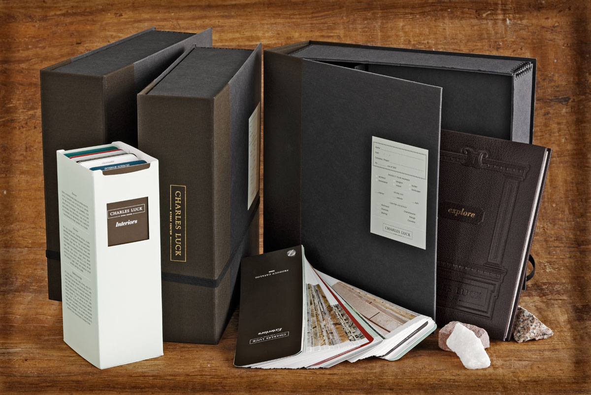Charles Luck — Campaign and leave-behind collateral for Charles Luck stone and surfaces.