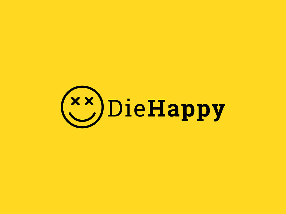 DieHappy — Logo and brand mark for DieHappy.