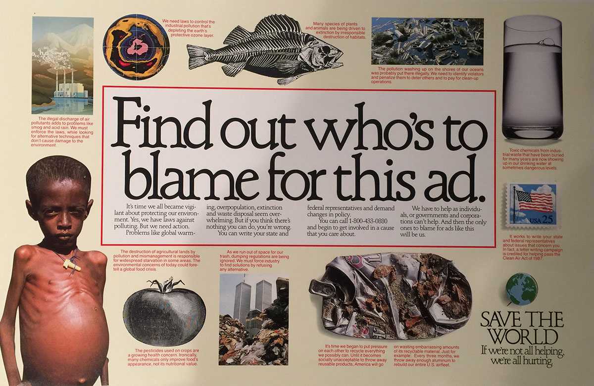 Save The World — Advocacy print campaign for Save The World.